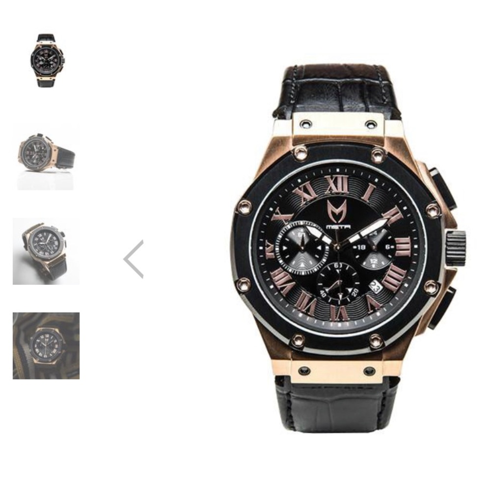 Black and Rose Gold MSTR Watch